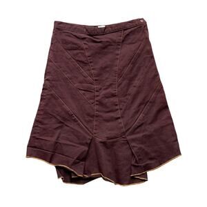 00s vintage brown fairy grunge boho midi skirt y2k